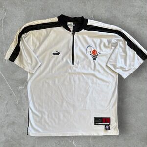 Vintage Cleveland Cavaliers Puma NBA‎ Authentics Half Zip Shirt Jersey Large